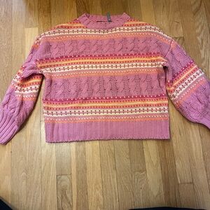 Reclaimed Vintage Pink and Orange Striped Sweater